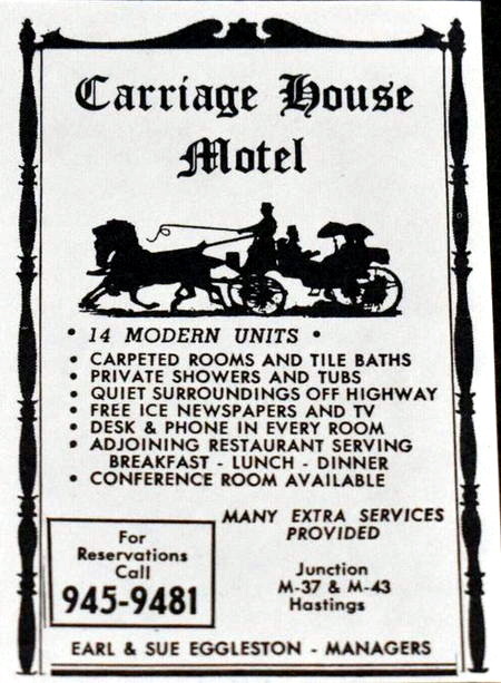 Carriage House Dining Room (Carriage House Motel) - Print Ad